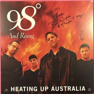 98 Degrees and Rising - Heating Up Australia Blockmounted Poster - Autographed